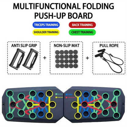 Portable™ Multipurpose Push-Up Board Set, With Handles Foldable Workout Equipment For Upper Body ,Chest ,Biceps ,And Back.