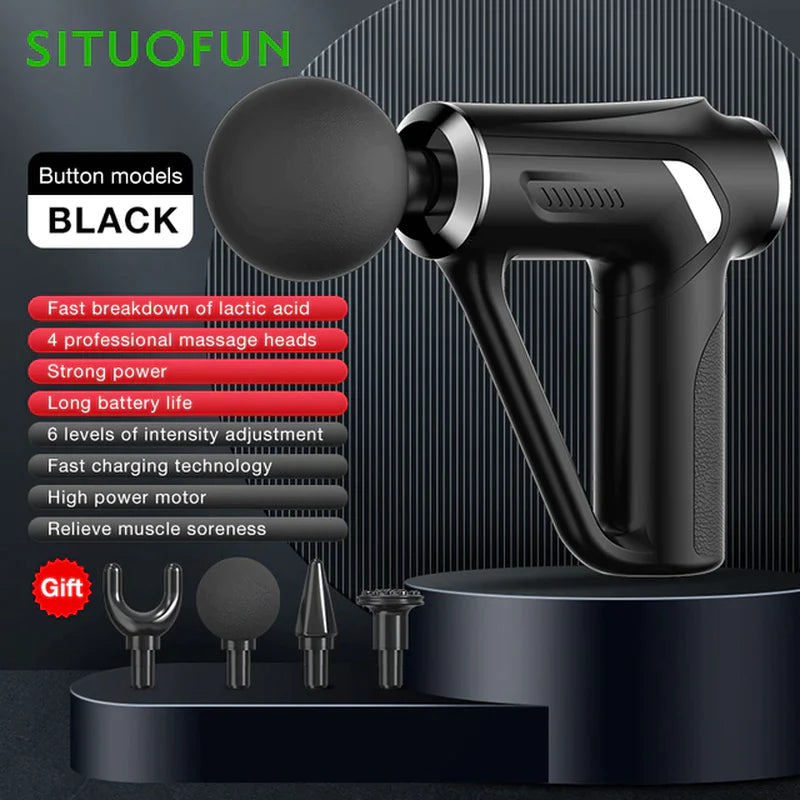 SITUOFUN Massage Gun™ With Up To 32 Levels Deep Tissue Neck Body Back Muscle Sport Electric Pistol Massager, Pain Relief.